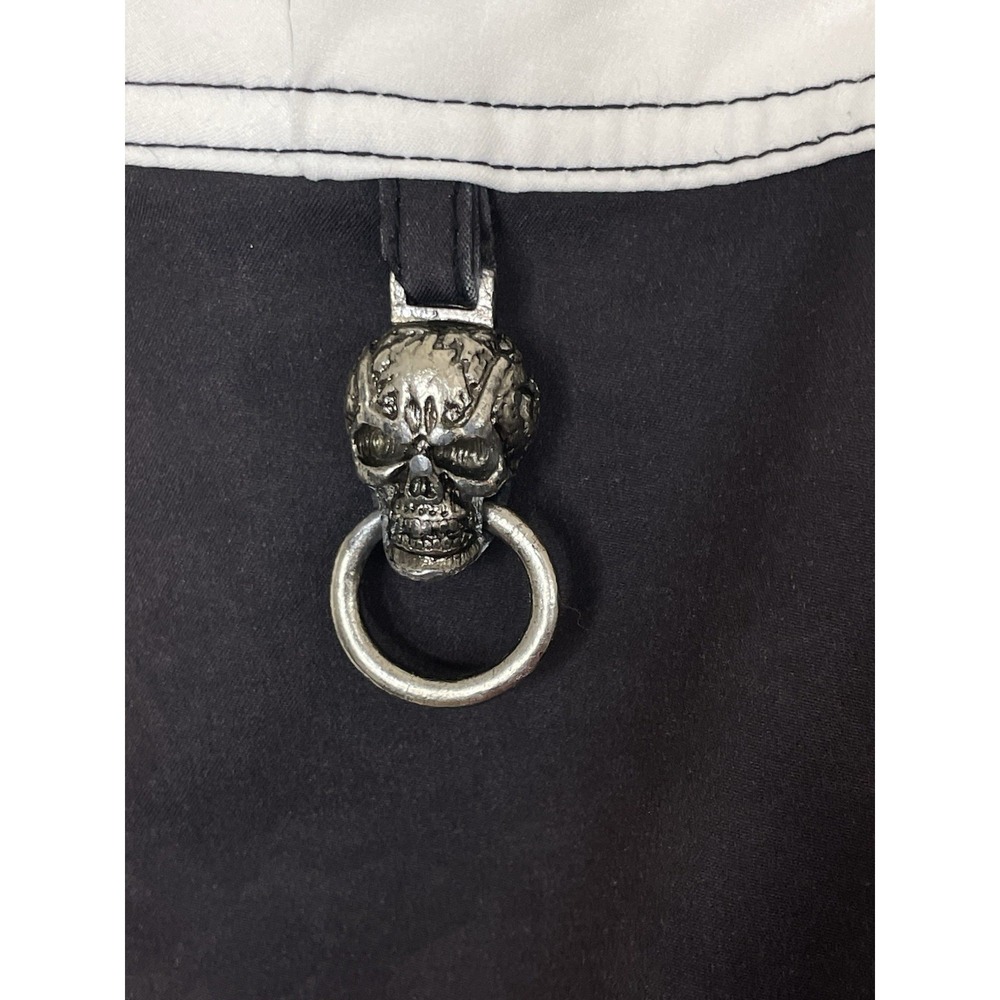 Affliction Board Shorts Mens 34 Brown Swim Trunks Gothic Skull Crosses MMA Y2K - Picture 2 of 16